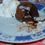 Cuore di cioccolato con panna